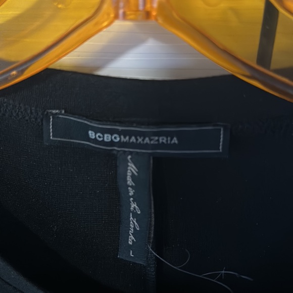 Bcbg sz lg swing dress with faux leather pockets like new!with faux leggings! - Picture 4 of 6